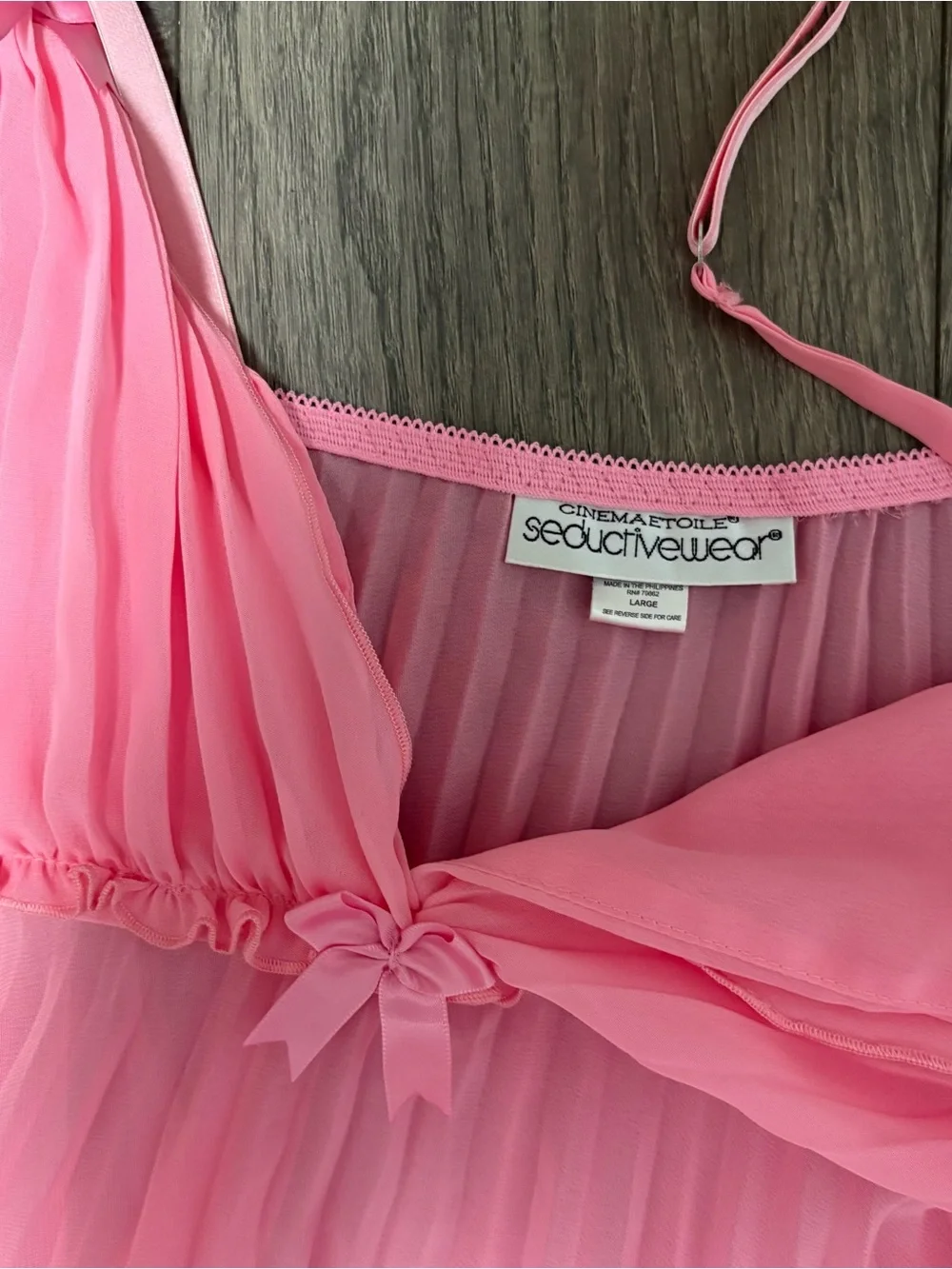 pink slinky ruffle accordion sexy lingerie tank top mini dress cinema etoile